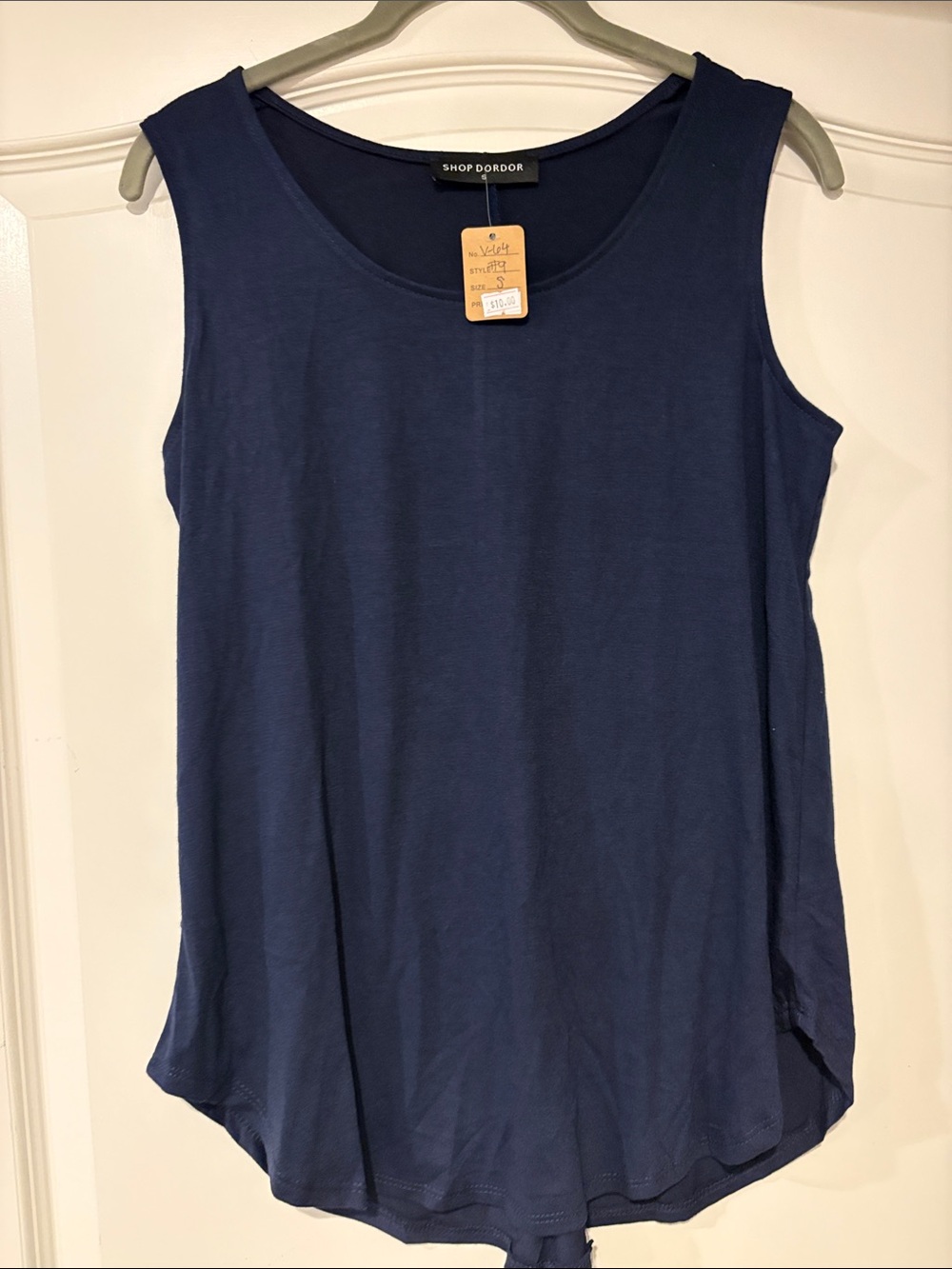 Navy Scoop Neck Tank Top